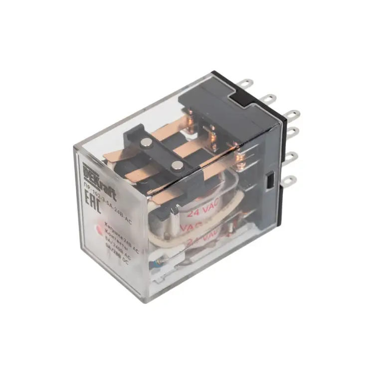 Трехконтактное промежуточное реле DEKraft пр-102 23878DEK