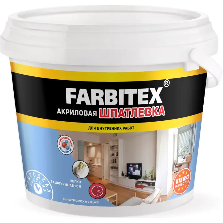 Акриловая шпатлевка для внутренних работ Farbitex 4300001566
