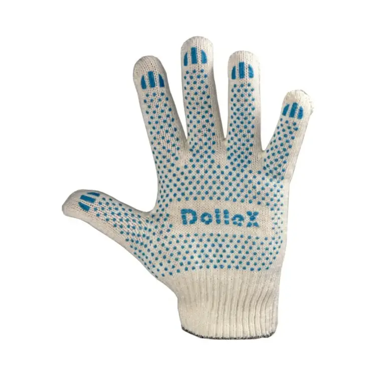 Перчатки хб Dollex 5PVX-W