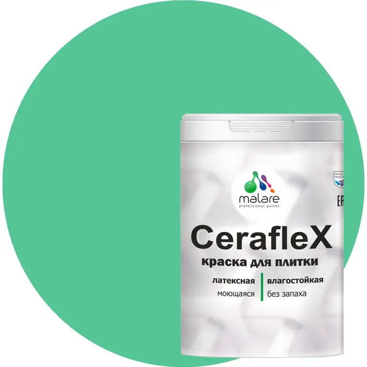 Латексная краска для кафельной и керамической плитки MALARE Ceraflex 2036786678940 Латексная краска для кафельной и керамической плитки MALARE Ceraflex 2036786678940