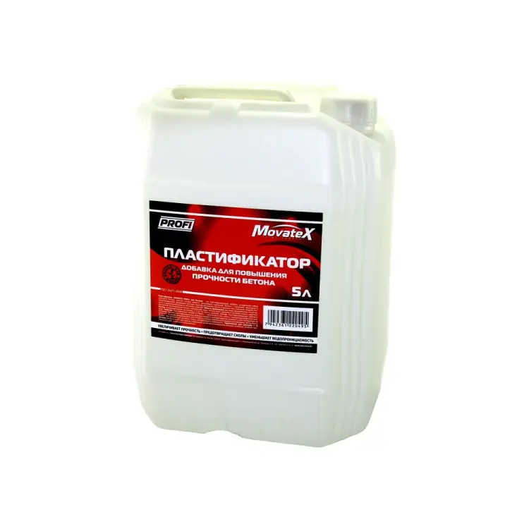 Пластификатор-добавка для повышения прочности бетона Movatex PROFI Т31836