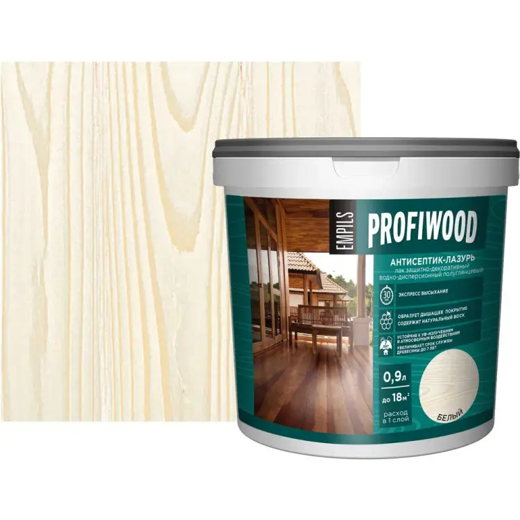 Декоративный атмосферостойкий антисептик-лазурь Profiwood 70020