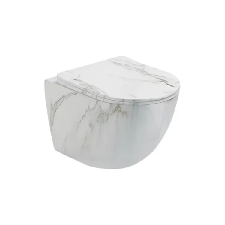 Подвесной безободковый унитаз Santi Line SL-5005MRB