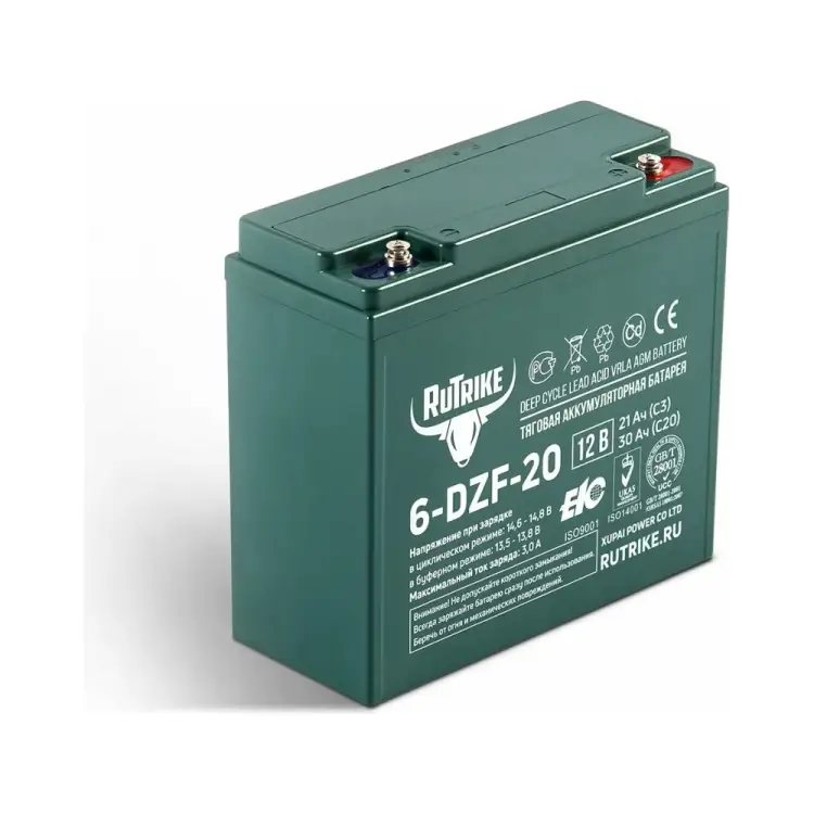 Тяговый гелевый аккумулятор Rutrike 6-DZF-20 022834