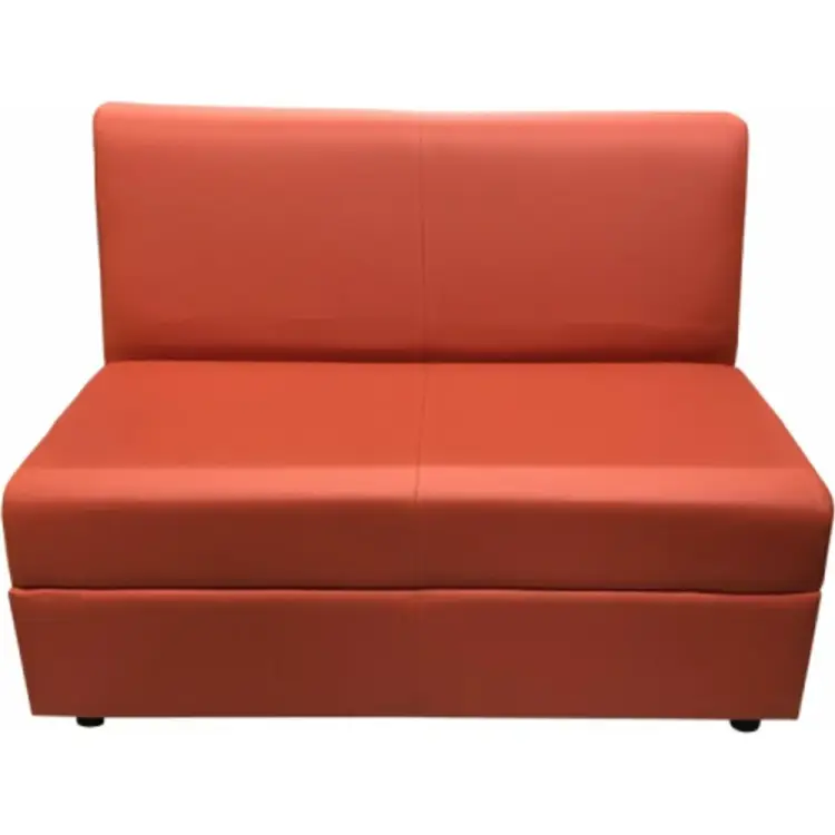 Двухместная секция дивана Мягкий Офис оранжевая КРД601ОР