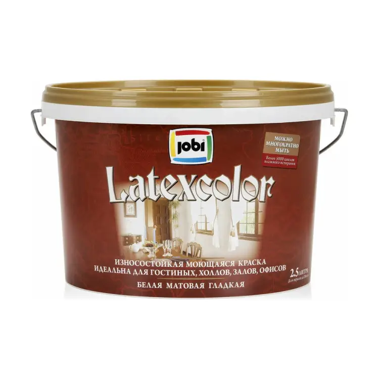 Интерьерная моющаяся краска JOBI LATEXCOLOR 11831 Интерьерная моющаяся краска JOBI LATEXCOLOR 11831