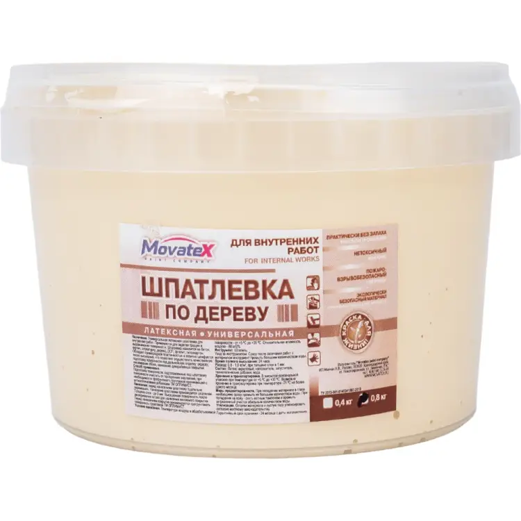 Шпаклевка по дереву Movatex Т02356 Шпаклевка по дереву Movatex Т02356