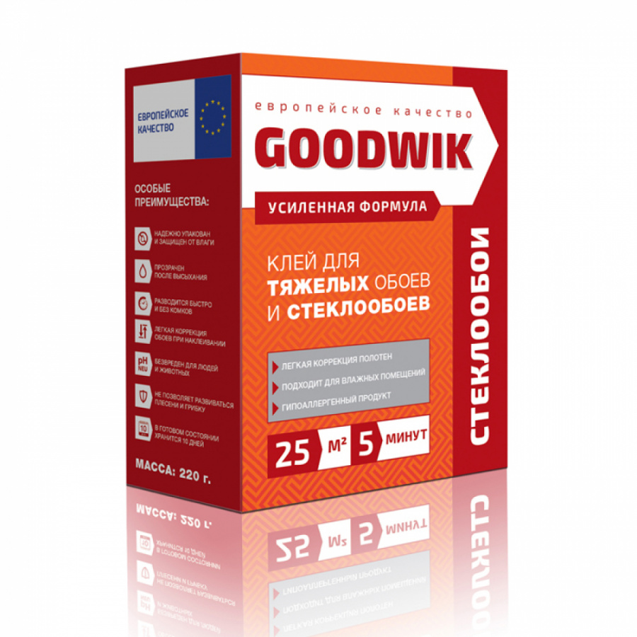 Клей для тяжелых обоев и стеклообоев Goodwik С 25