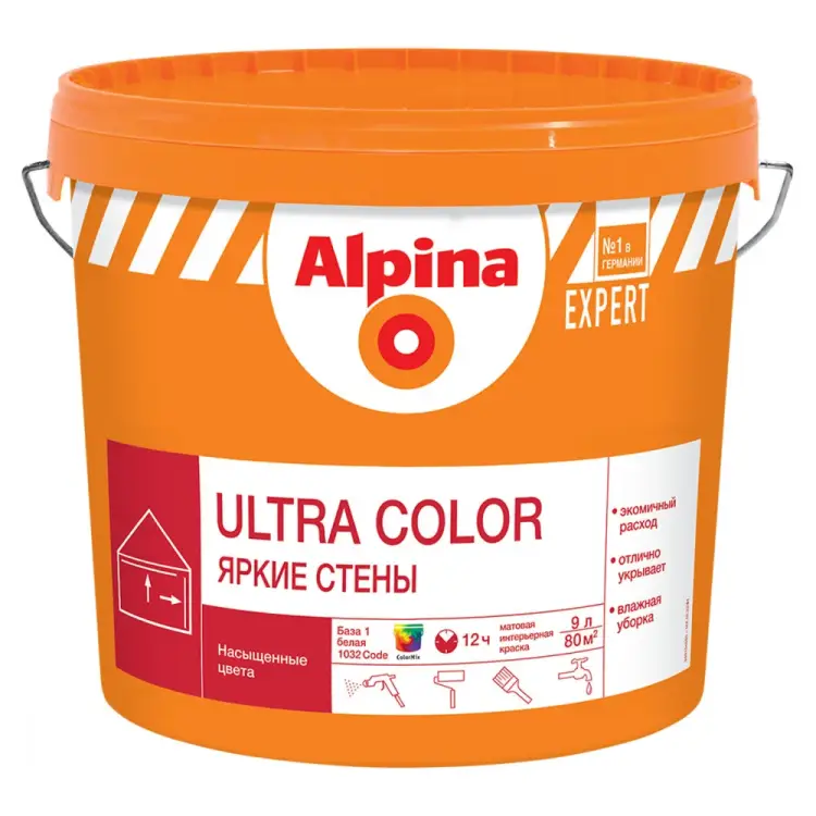 Краска для внутренних работ ALPINA EXPERT ULTRA COLOR ЯРКИЕ СТЕНЫ 948104549 Краска для внутренних работ ALPINA EXPERT ULTRA COLOR ЯРКИЕ СТЕНЫ 948104549