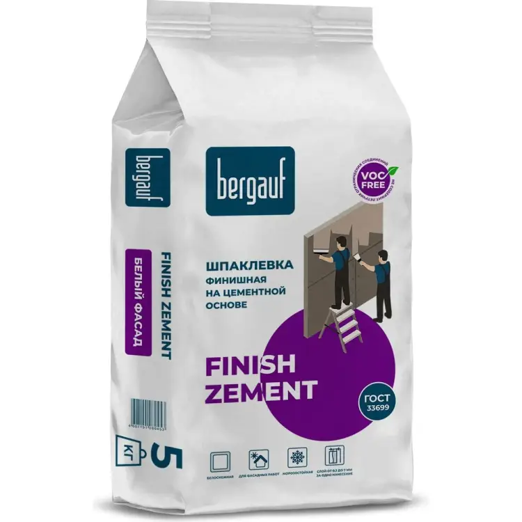 Финишная шпаклевка Bergauf Finish Zement 2893 Финишная шпаклевка Bergauf Finish Zement 2893