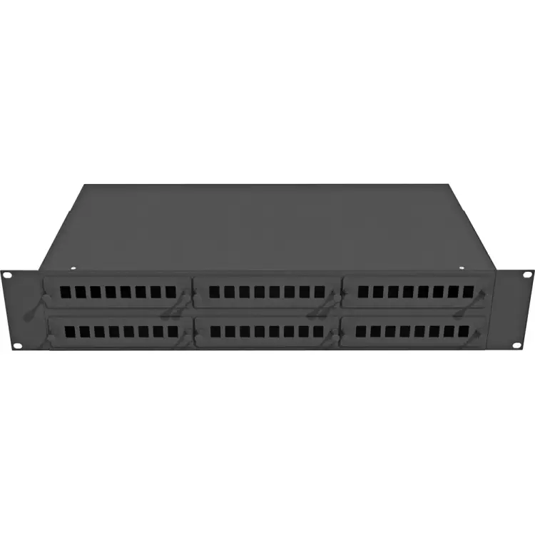 Оптический стоечный кросс TopLan КРС-Top-2U-48SC/DLC-BK
