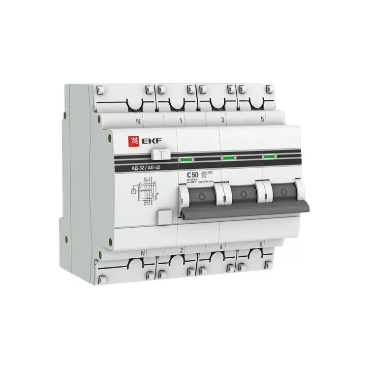 Дифференциальный автомат EKF АД-32 PROxima DA32-50-30-4P-pro