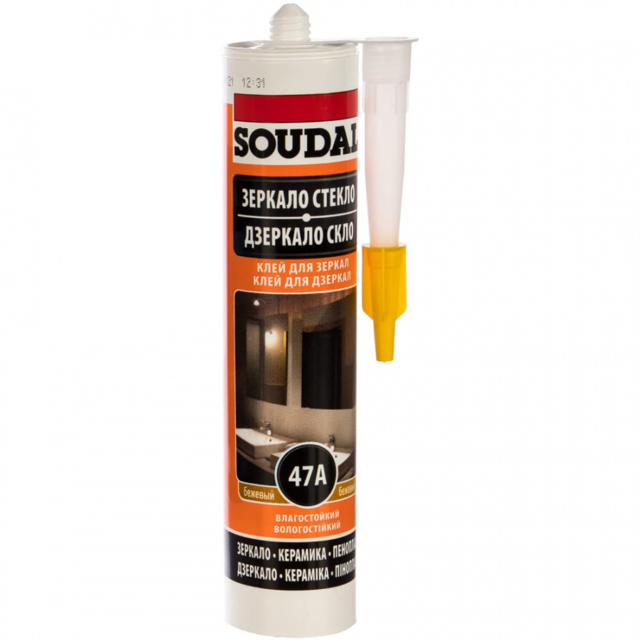 Каучуковый клей для зеркал Soudal 47А