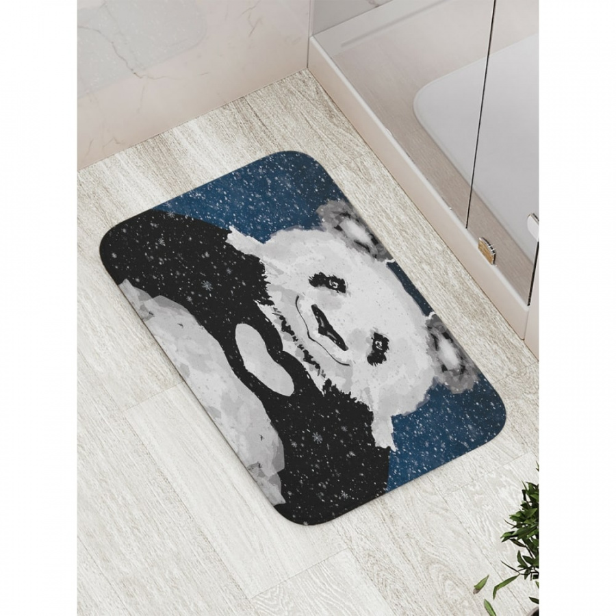 Противоскользящий коврик для ванной, сауны, бассейна JOYARTY Панда показывает сердце