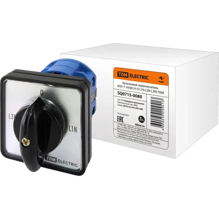 Кулачковый переключатель TDM ELECTRIC КПУ11-10/68 SQ0715-0080