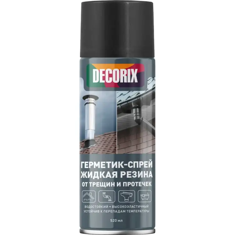 Высокоэластичный герметик-спрей от трещин и протечек Decorix 0126-01 DX