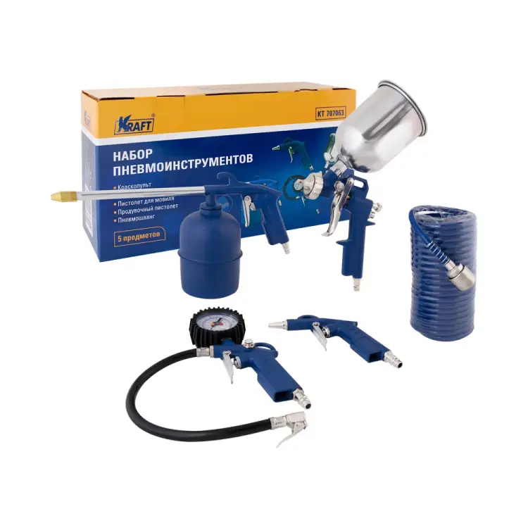 Набор пневмоинструментов KRAFT KT 707063 Набор пневмоинструментов KRAFT KT 707063