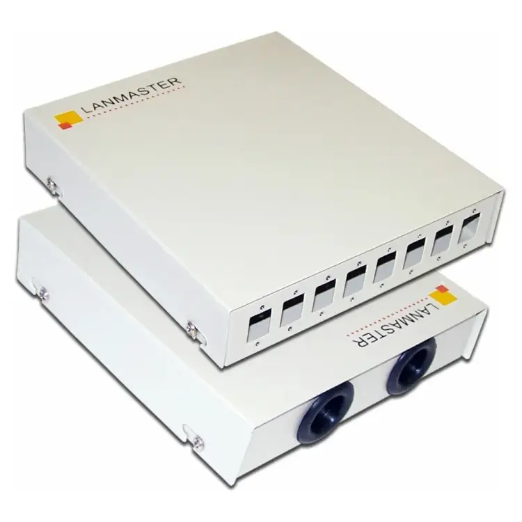 Металлический настенный оптический кросс LANMASTER LAN-FOBM-WM-8SC