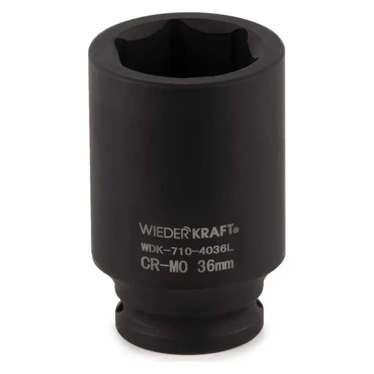 Ударная глубокая шестигранная торцевая головка WIEDERKRAFT WDK-710-4036L