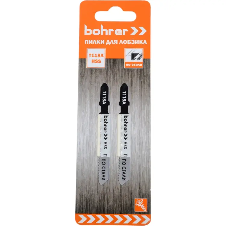 Пилки по стали для лобзика Bohrer Т118A 37301181 Пилки по стали для лобзика Bohrer Т118A 37301181