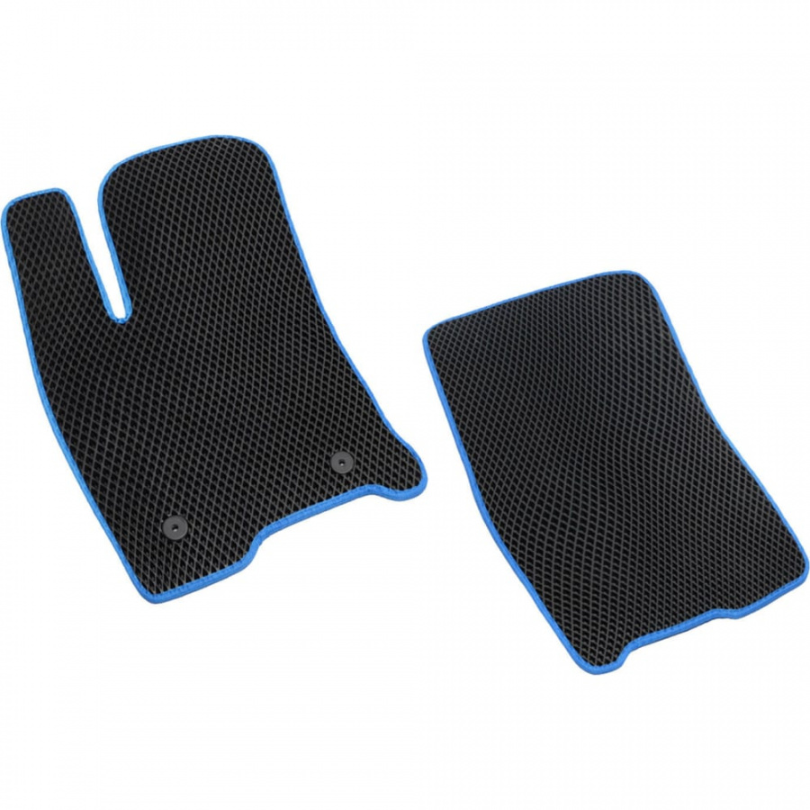 Передние коврики для Lada X-Ray 2015 - 2022 с бардачком Vicecar 2EV49014R-синий