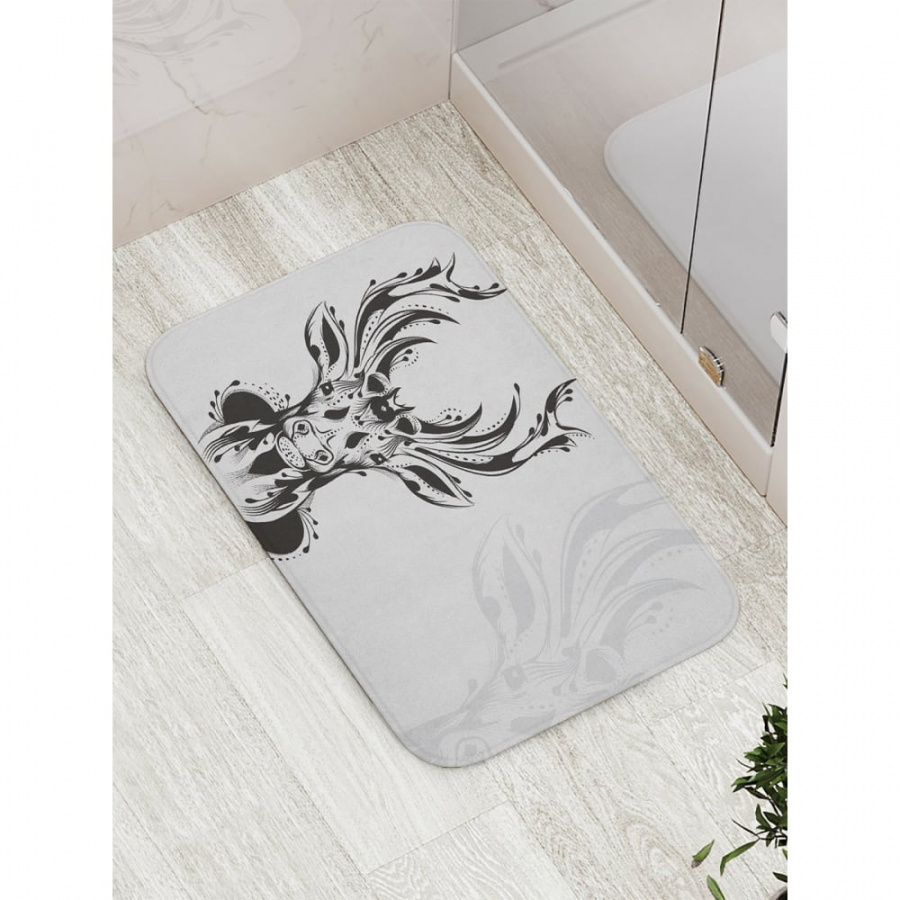 Противоскользящий коврик для ванной, сауны, бассейна JOYARTY Узорчатый олень