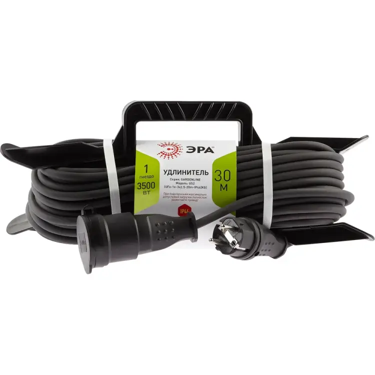 Силовой удлинитель ЭРА UFx-1e-3x2,5-30m-IP44 KG Б0050872