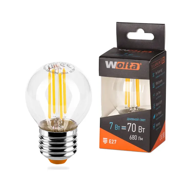 Лампа Wolta FILAMENT 25S45GLFT7E27