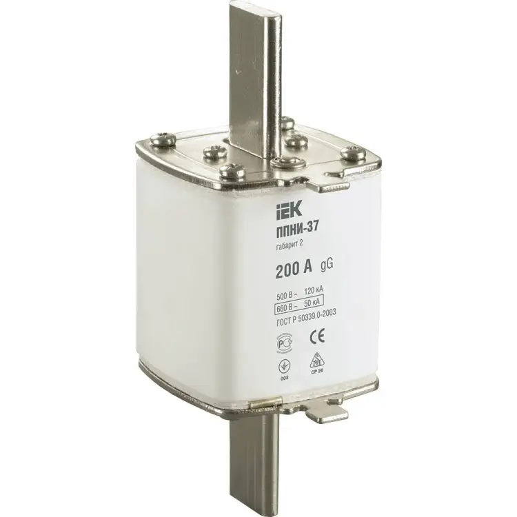 Плавкая вставка предохранителя IEK ППНИ-37 DPP40-200