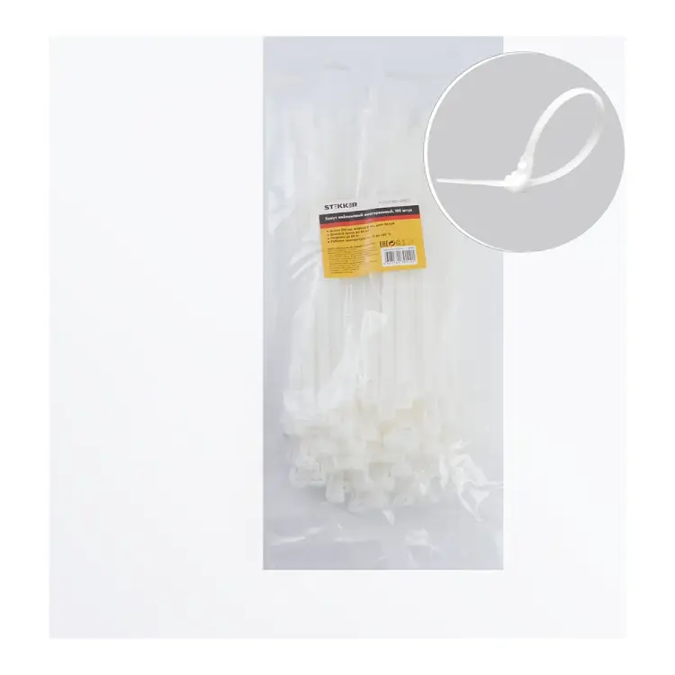 Многоразовый нейлоновый хомут STEKKER NYCT80-250 39083