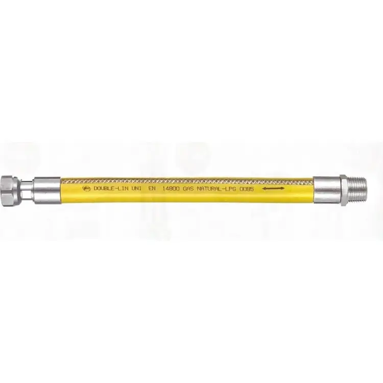 Гофрированная гибкая подводка для газа DOUBLE-LIN LL8008 (1/2"х1/2")