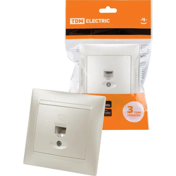 Телефонная розетка TDM ELECTRIC Лама SQ1815-0815