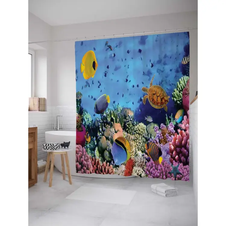 Шторка-занавеска для ванной JOYARTY Морская глубина sc_2611