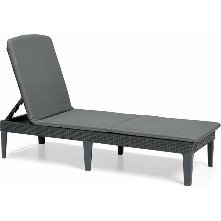 Шезлонг Keter Jaipur Sun lounger, with cushion графит 238416