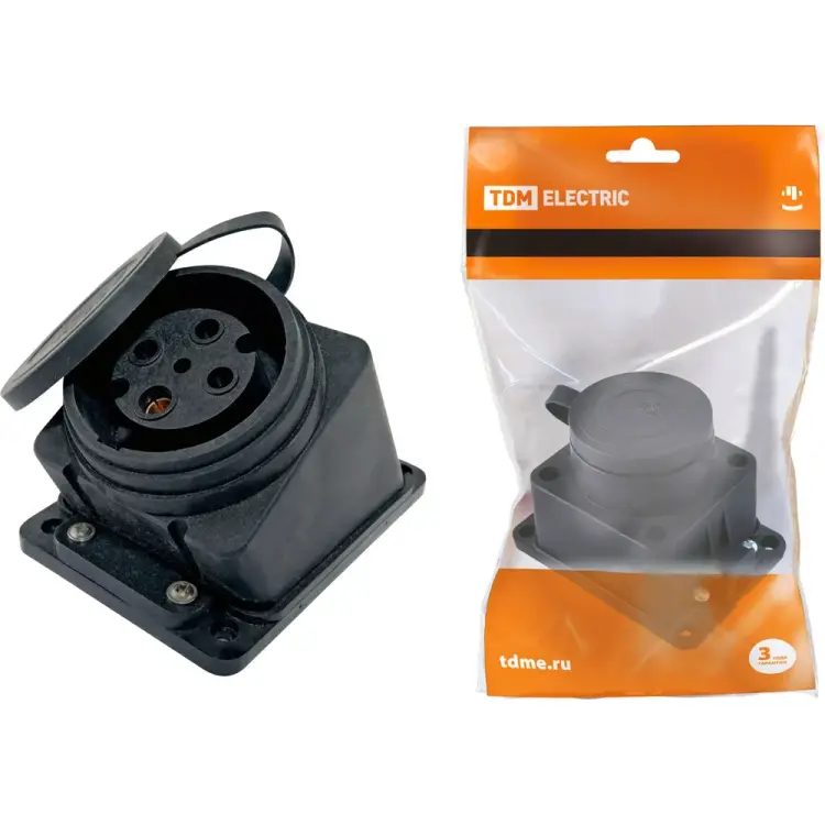 Наклонная настенная розетка TDM ELECTRIC SQ0612-0009