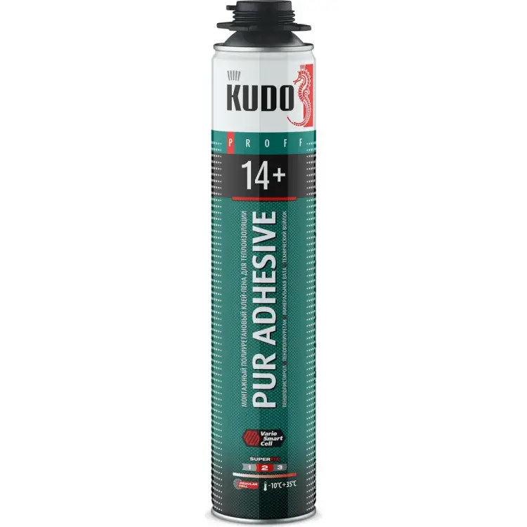 Всесезонный полиуретановый монтажный клей-пена KUDO PROFF 14+ APS KUPP10UAPS Всесезонный полиуретановый монтажный клей-пена KUDO PROFF 14+ APS KUPP10UAPS