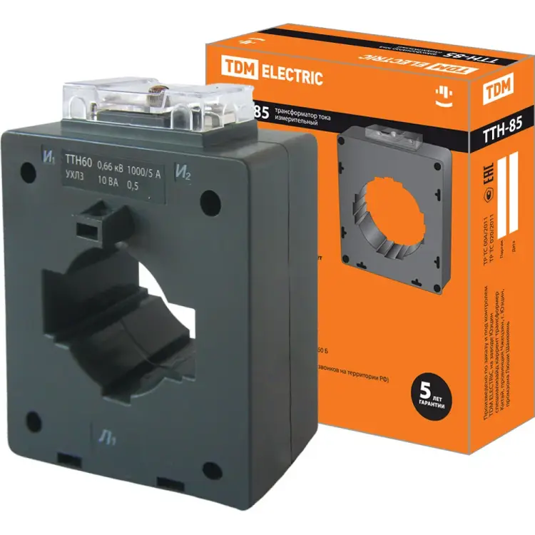 Трансформатор тока TDM ELECTRIC ТТН 85/ 800/5-15VA/0,5-Р SQ1101-1156