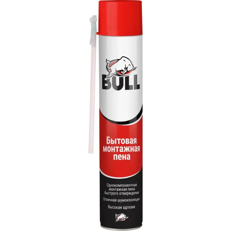 Бытовая монтажная пена BULL SF550 Бытовая монтажная пена BULL SF550