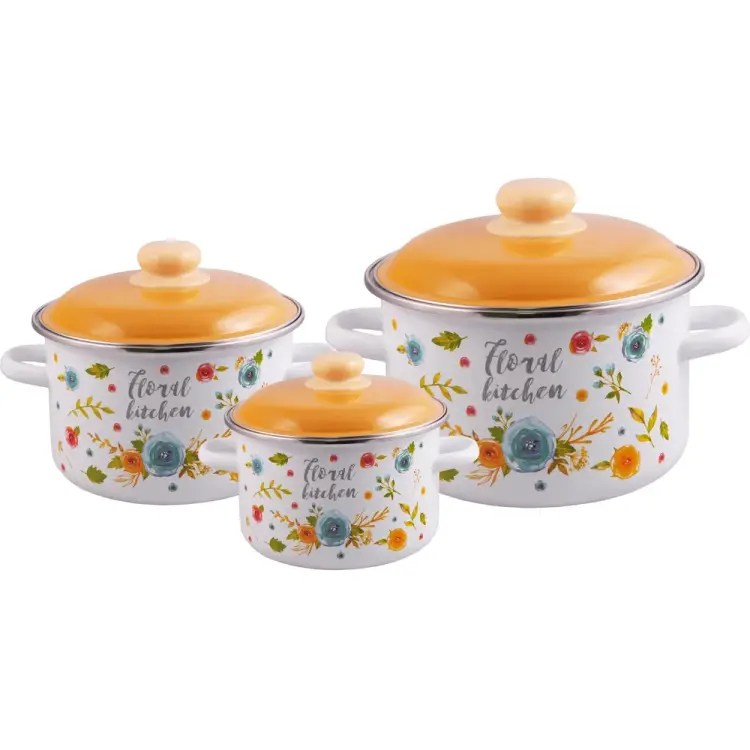 Эмалированный набор appetite №19 Floral kitchen 6KB191MA Floral Эмалированный набор appetite №19 Floral kitchen 6KB191MA Floral