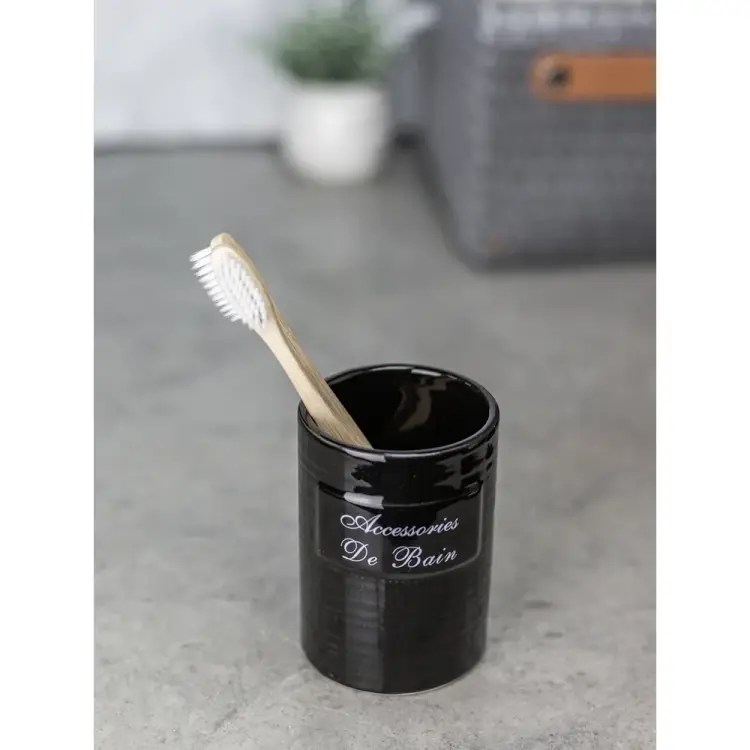 Стакан для зубных щеток Bath Plus Bain noir W-CE0986A-TB Стакан для зубных щеток Bath Plus Bain noir W-CE0986A-TB