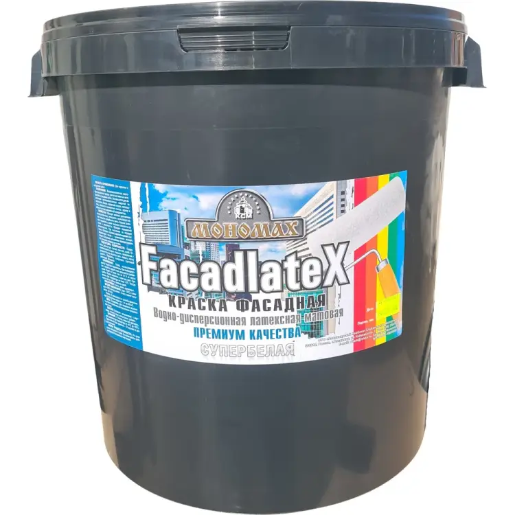 Фасадная краска МОНОМАХ Facadlatex 3крфс40б Фасадная краска МОНОМАХ Facadlatex 3крфс40б