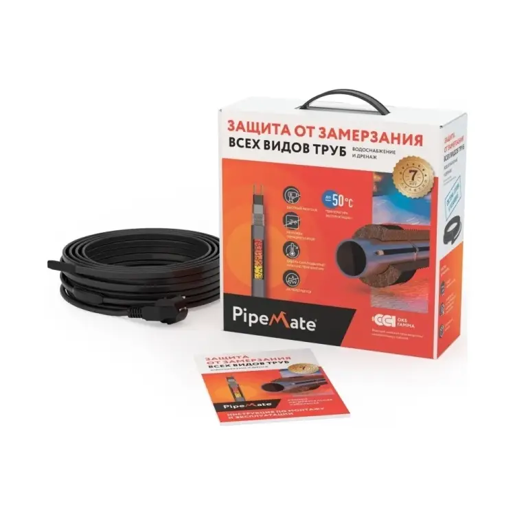Греющий кабель для обогрева труб PipeMate 2265963 Греющий кабель для обогрева труб PipeMate 2265963