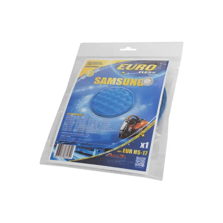 Многоразовый моющийся микрофильтр для пылесоса SAMSUNG EURO Clean HS-17 Многоразовый моющийся микрофильтр для пылесоса SAMSUNG EURO Clean HS-17