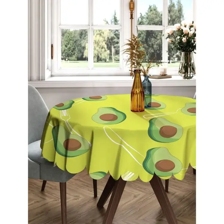 Круглая тканевая скатерть на стол JOYARTY rtcf01_199349_150x150