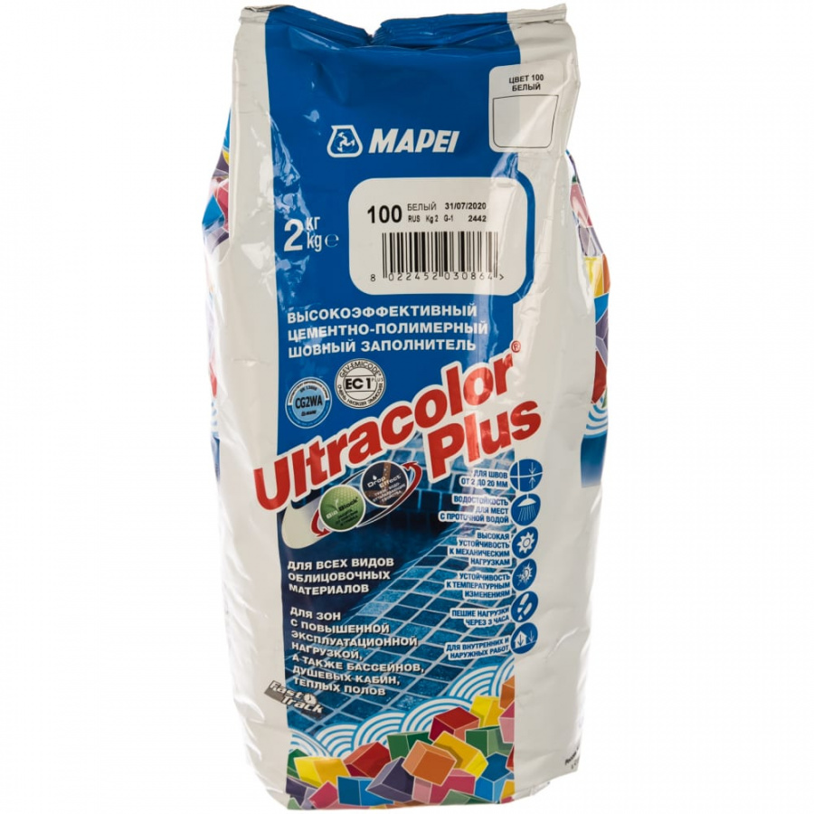 Затирка для швов MAPEI ULTRACOLOR PLUS №100