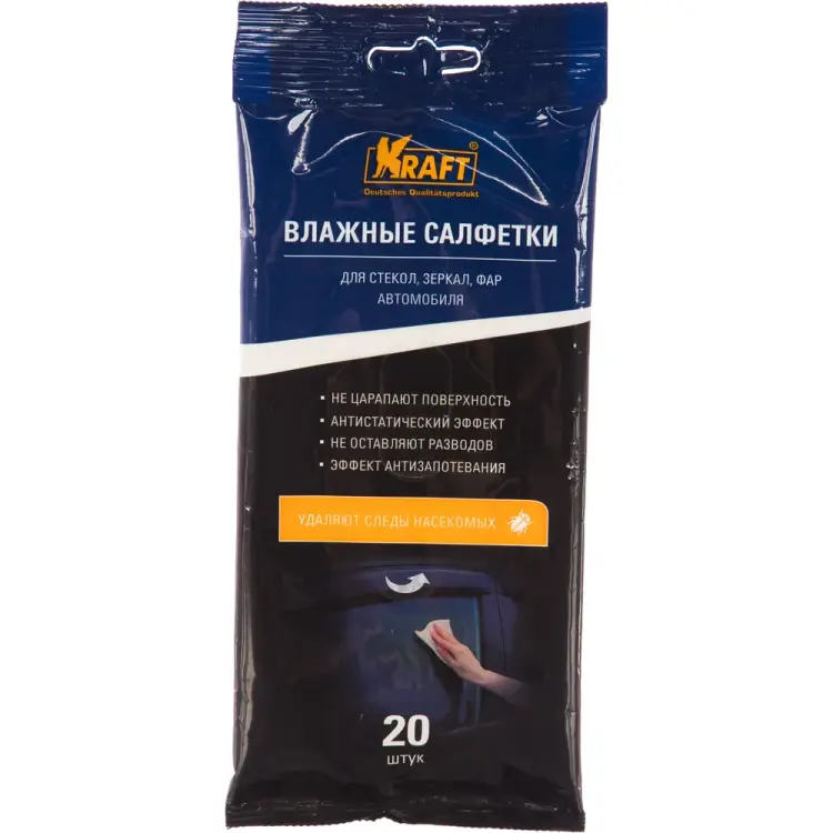 Влажные салфетки для стеклянных поверхностей KRAFT 834008