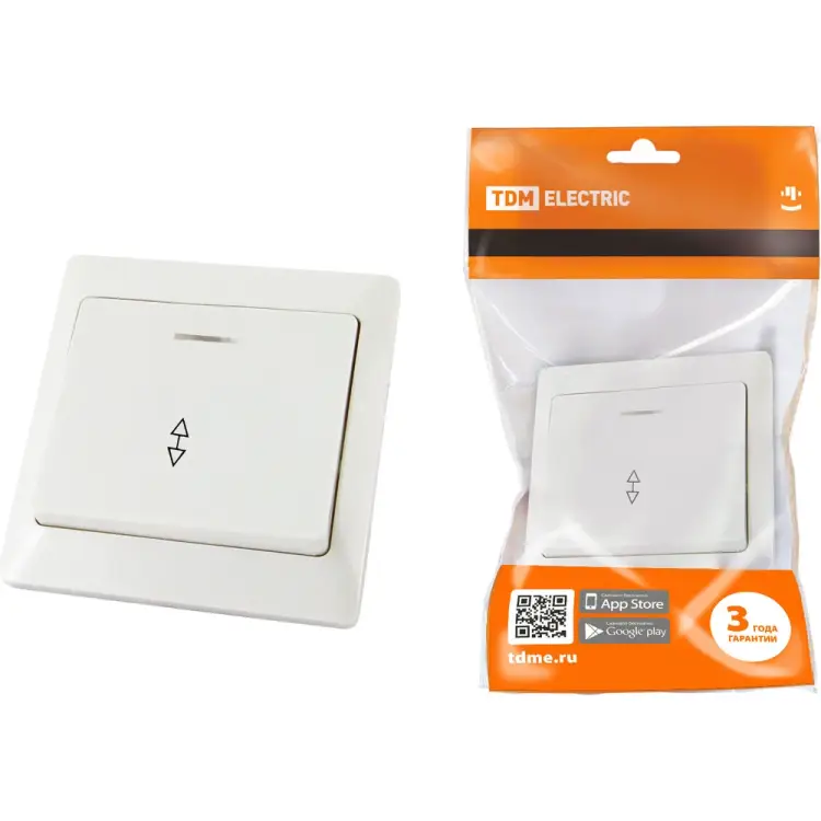 Одноклавишный выключатель TDM ELECTRIC Ильмень SQ1823-0006