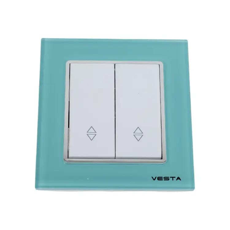Реверсивный двухклавишный выключатель Vesta Electric Exclusive Blue FVK050106SIN