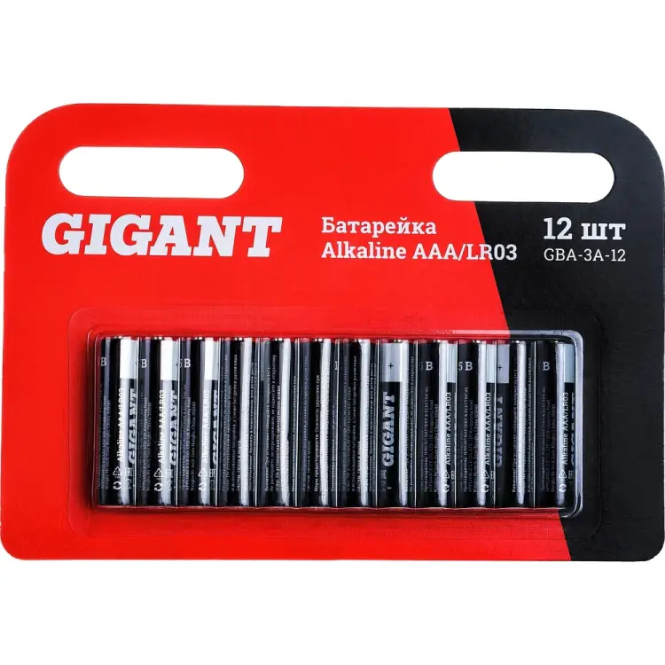 Батарейка Gigant Alkaline ААА/LR03 GBA-3A-12