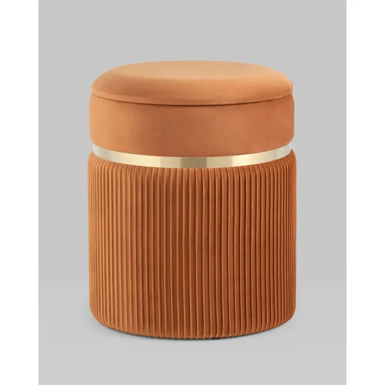 Пуф Стул Груп Миранда с ящиком, велюр оранжевый 19B352VA-8167-29 Пуф Стул Груп Миранда с ящиком, велюр оранжевый 19B352VA-8167-29